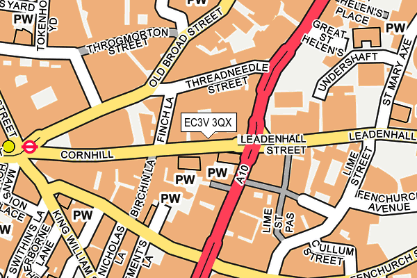 EC3V 3QX map - OS OpenMap – Local (Ordnance Survey)
