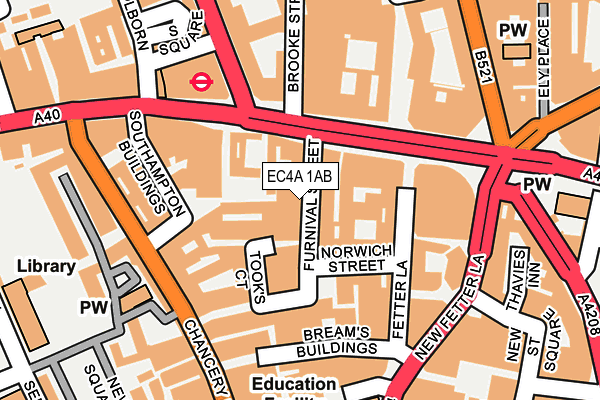 EC4A 1AB map - OS OpenMap – Local (Ordnance Survey)