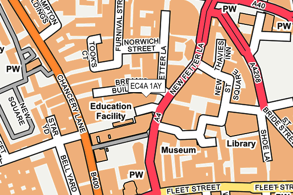 EC4A 1AY map - OS OpenMap – Local (Ordnance Survey)