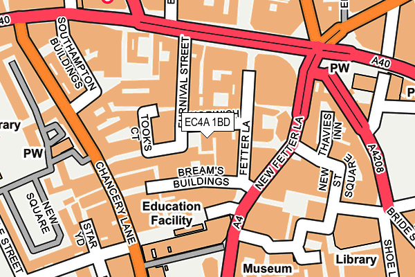 EC4A 1BD map - OS OpenMap – Local (Ordnance Survey)