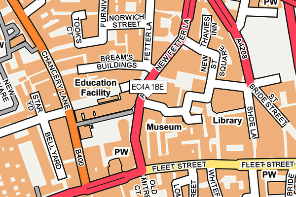 EC4A 1BE map - OS OpenMap – Local (Ordnance Survey)