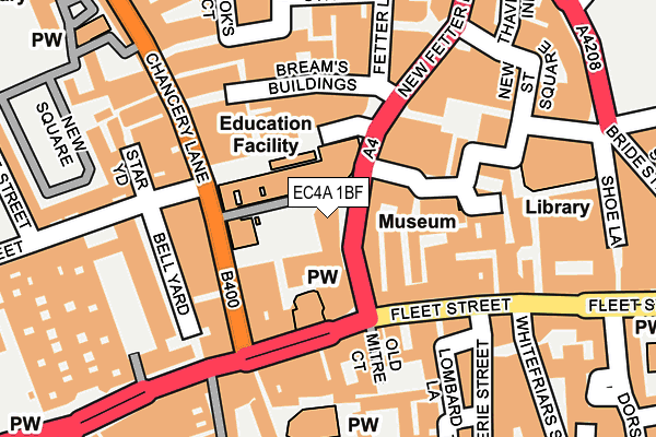 EC4A 1BF map - OS OpenMap – Local (Ordnance Survey)