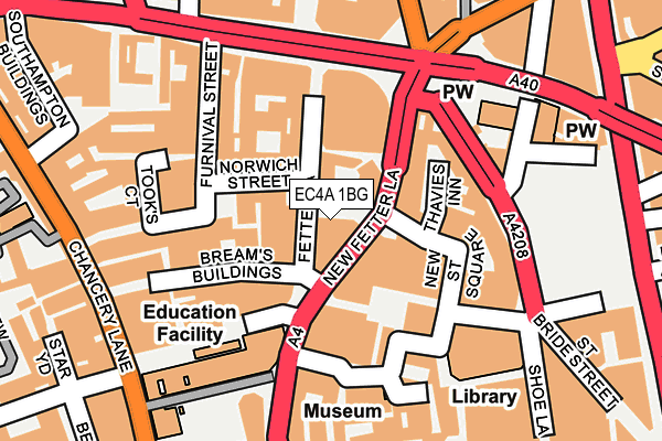 EC4A 1BG map - OS OpenMap – Local (Ordnance Survey)