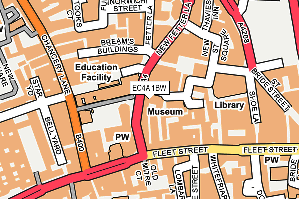 EC4A 1BW map - OS OpenMap – Local (Ordnance Survey)