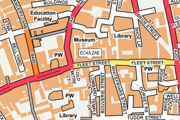 EC4A 2AE map - OS OpenMap – Local (Ordnance Survey)