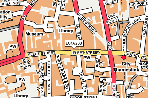 EC4A 2BB map - OS OpenMap – Local (Ordnance Survey)