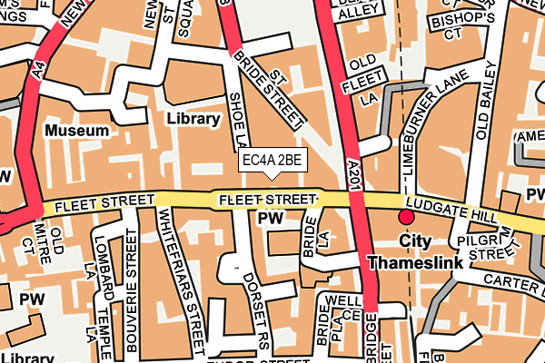 EC4A 2BE map - OS OpenMap – Local (Ordnance Survey)