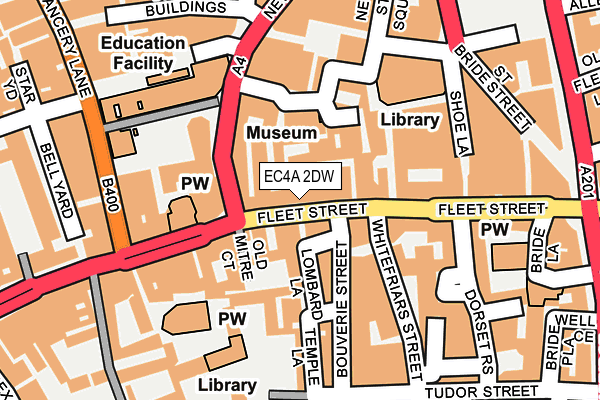 EC4A 2DW map - OS OpenMap – Local (Ordnance Survey)