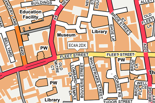 EC4A 2DX map - OS OpenMap – Local (Ordnance Survey)