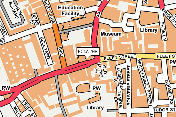 EC4A 2HR map - OS OpenMap – Local (Ordnance Survey)