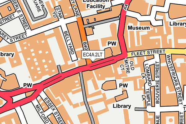 EC4A 2LT map - OS OpenMap – Local (Ordnance Survey)
