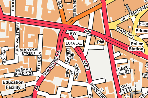 EC4A 3AE map - OS OpenMap – Local (Ordnance Survey)