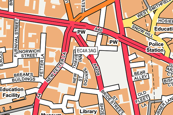 EC4A 3AG map - OS OpenMap – Local (Ordnance Survey)