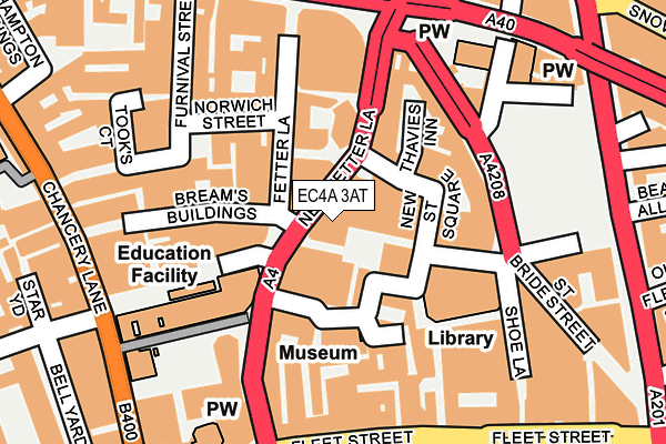 EC4A 3AT map - OS OpenMap – Local (Ordnance Survey)