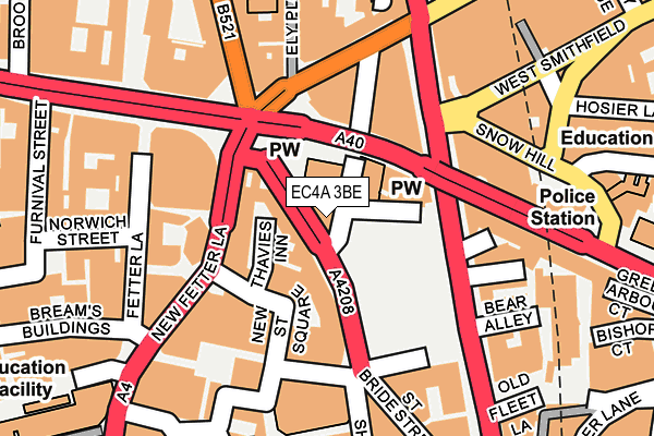 EC4A 3BE map - OS OpenMap – Local (Ordnance Survey)