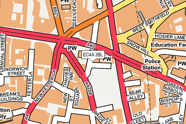 EC4A 3BL map - OS OpenMap – Local (Ordnance Survey)