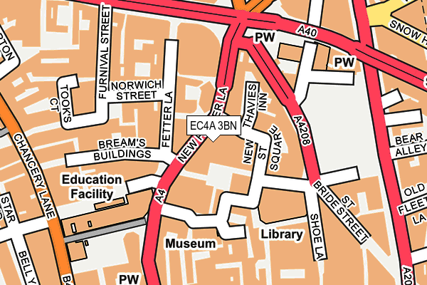 EC4A 3BN map - OS OpenMap – Local (Ordnance Survey)