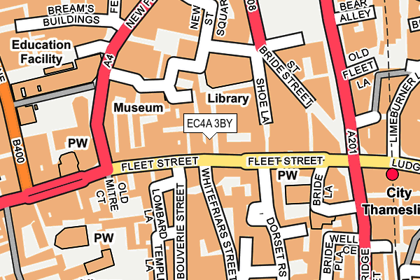 EC4A 3BY map - OS OpenMap – Local (Ordnance Survey)