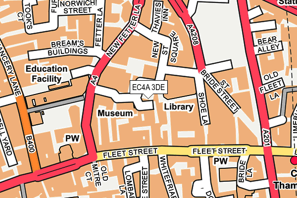EC4A 3DE map - OS OpenMap – Local (Ordnance Survey)