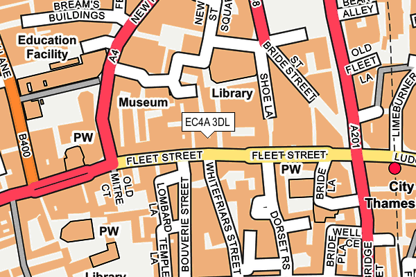 EC4A 3DL map - OS OpenMap – Local (Ordnance Survey)