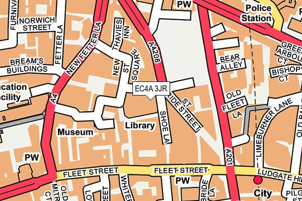 EC4A 3JR map - OS OpenMap – Local (Ordnance Survey)
