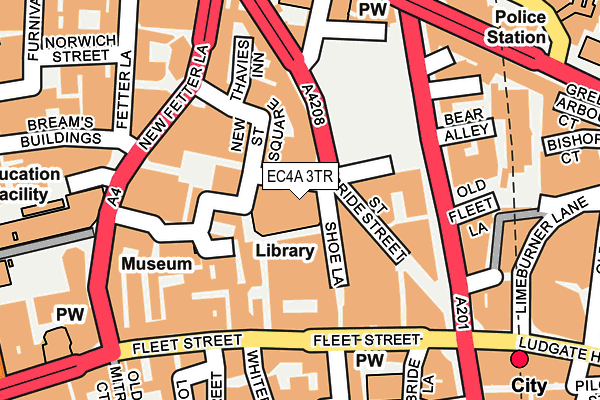 EC4A 3TR map - OS OpenMap – Local (Ordnance Survey)
