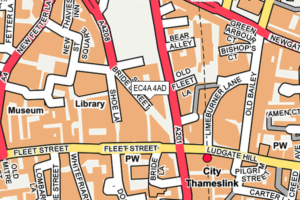 EC4A 4AD map - OS OpenMap – Local (Ordnance Survey)