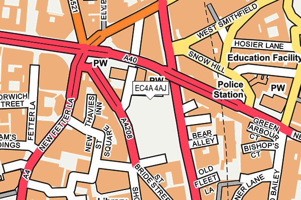 EC4A 4AJ map - OS OpenMap – Local (Ordnance Survey)