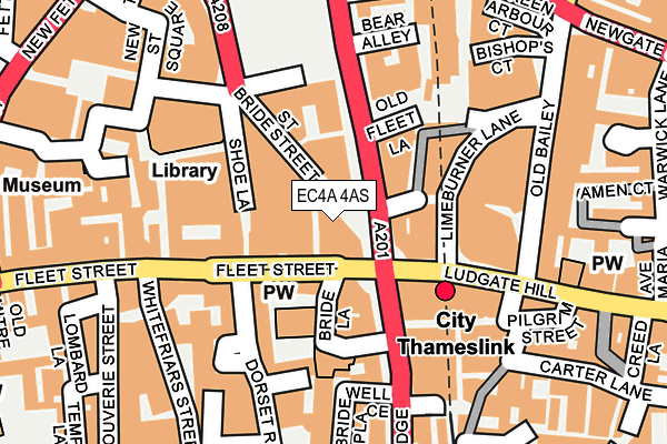 EC4A 4AS map - OS OpenMap – Local (Ordnance Survey)