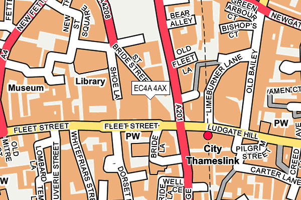 EC4A 4AX map - OS OpenMap – Local (Ordnance Survey)