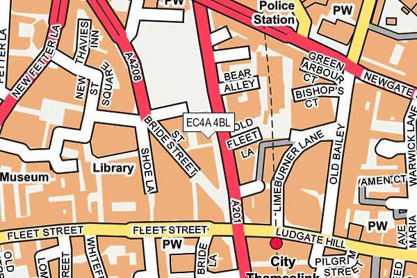 EC4A 4BL map - OS OpenMap – Local (Ordnance Survey)