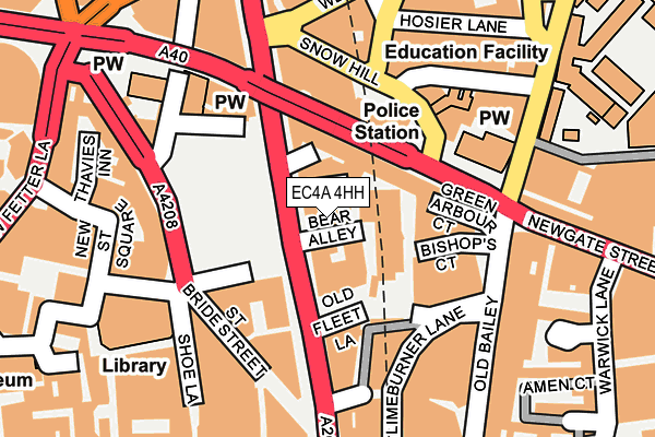 EC4A 4HH map - OS OpenMap – Local (Ordnance Survey)