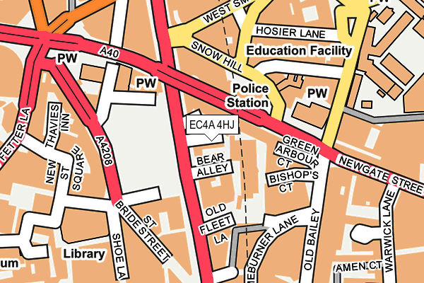 EC4A 4HJ map - OS OpenMap – Local (Ordnance Survey)