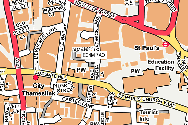EC4M 7AQ map - OS OpenMap – Local (Ordnance Survey)