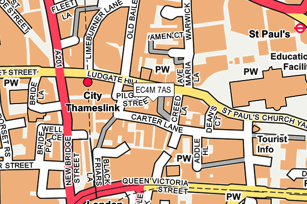 EC4M 7AS map - OS OpenMap – Local (Ordnance Survey)