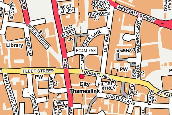 EC4M 7AX map - OS OpenMap – Local (Ordnance Survey)