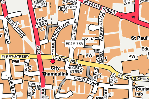 EC4M 7BA map - OS OpenMap – Local (Ordnance Survey)