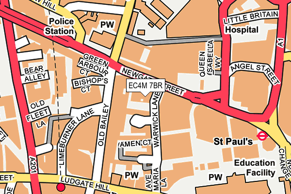 EC4M 7BR map - OS OpenMap – Local (Ordnance Survey)