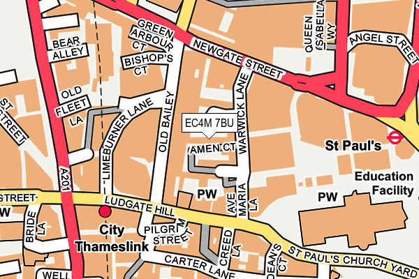 EC4M 7BU map - OS OpenMap – Local (Ordnance Survey)