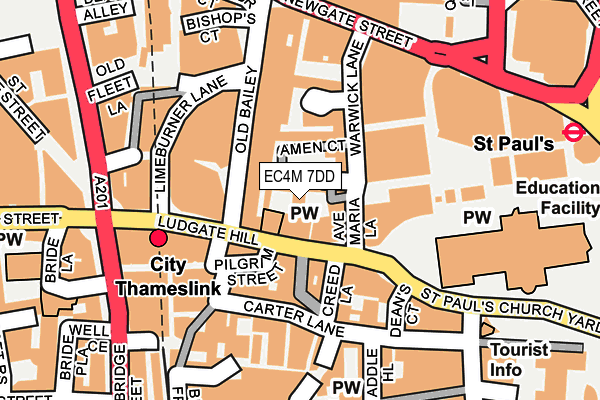 EC4M 7DD map - OS OpenMap – Local (Ordnance Survey)