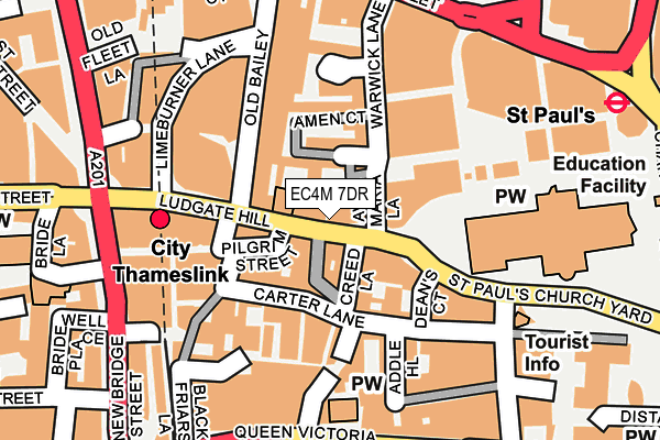 EC4M 7DR map - OS OpenMap – Local (Ordnance Survey)
