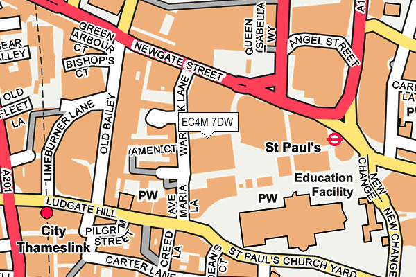 EC4M 7DW map - OS OpenMap – Local (Ordnance Survey)