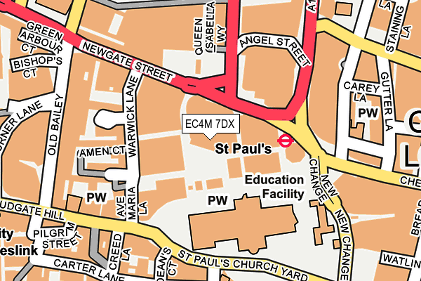 EC4M 7DX map - OS OpenMap – Local (Ordnance Survey)