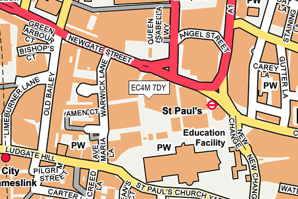 EC4M 7DY map - OS OpenMap – Local (Ordnance Survey)