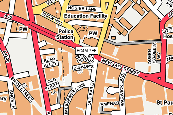 EC4M 7EF map - OS OpenMap – Local (Ordnance Survey)