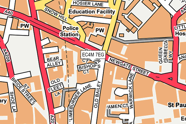 EC4M 7EG map - OS OpenMap – Local (Ordnance Survey)