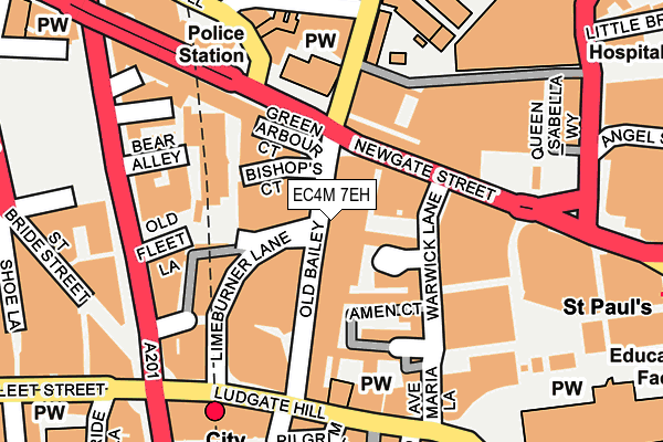 EC4M 7EH map - OS OpenMap – Local (Ordnance Survey)
