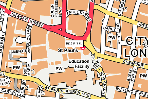 EC4M 7EJ map - OS OpenMap – Local (Ordnance Survey)