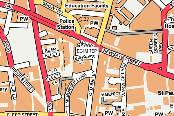 EC4M 7EP map - OS OpenMap – Local (Ordnance Survey)