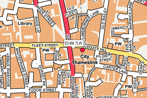 EC4M 7LW map - OS OpenMap – Local (Ordnance Survey)